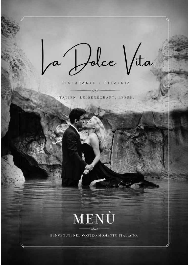 La Dolce Vita Speisekarte – Titelseite, Seite 1