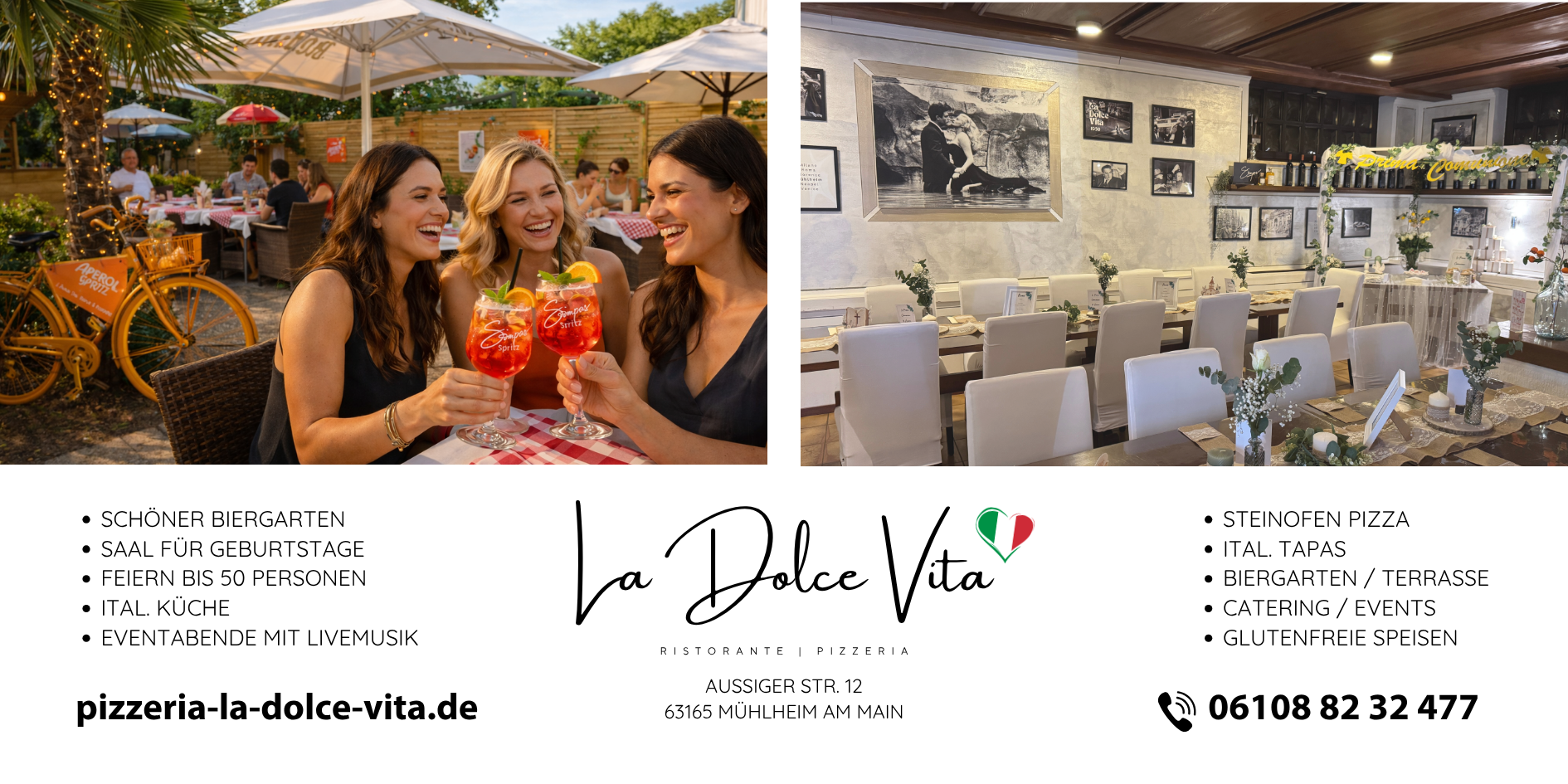 Biergarten und Terrasse La Dolce Vita Mühlheim